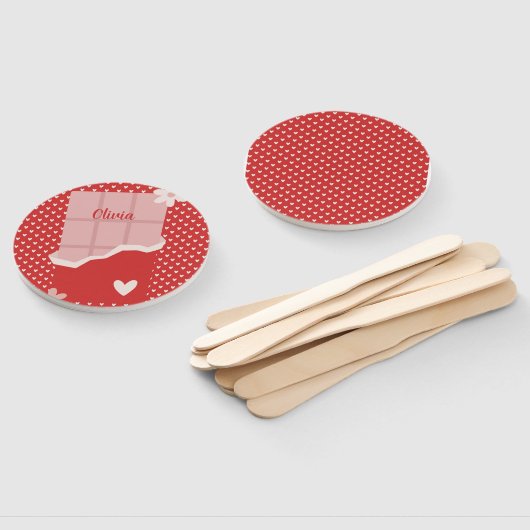 Bold Red Heart Love Design – Perfect voor Custom G Handwaaier (Niet-gemonteerd)