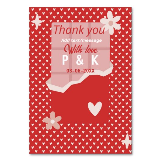 Bold Red Heart Love Design – Perfect voor Custom G Kaart (Voorkant)