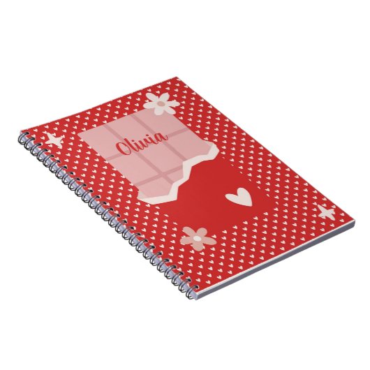 Bold Red Heart Love Design – Perfect voor Custom G Notitieboek (Rechterzijde)