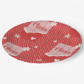 Bold Red Heart Love Design – Perfect voor Custom G Papieren Bordje (Gekanteld)