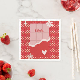 Bold Red Heart Love Design – Perfect voor Custom G Servet