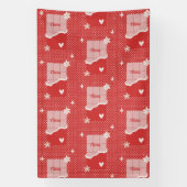 Bold Red Heart Love Design – Perfect voor Custom G Spandoek (Verticaal)