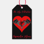 Bold Red Heart Valentijns gepersonaliseerd Cadeaulabel (Achterkant)