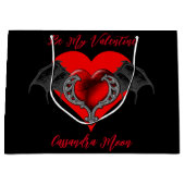 Bold Red Heart Valentijns gepersonaliseerd Groot Cadeauzakje (Voorkant)