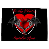 Bold Red Heart Valentijns gepersonaliseerd Groot Cadeauzakje (Achterkant)