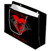 Bold Red Heart Valentijns gepersonaliseerd Groot Cadeauzakje (Voorkant Gekanteld)