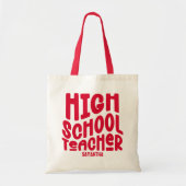 Bold Red High School leraar Tote Bag (Voorkant)