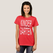 Bold Red Kindergarten Typography Back to School T T-shirt (Voorkant volledig)