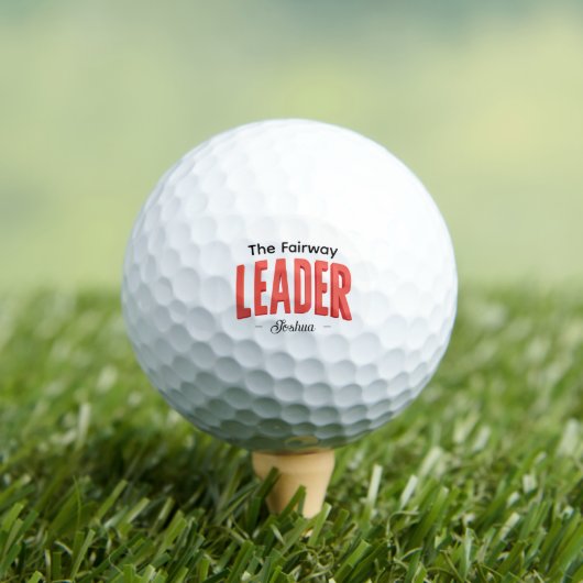 Bold Red LEADER Text Graphic  Golfballen (Insitu Shirt)