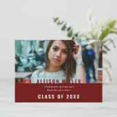 Bold Red Modern Typografie Fotograaf Partij Kaart (Staand voorkant)