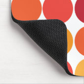 Bold Red Oranje Big Polka Dots Circles Pattern Muismat (Hoek)