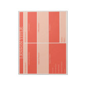 Bold Red Peach Retro Lesson Planner voor Docenten Notitieblok (Linkerzijde)
