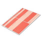 Bold Red Peach Retro Lesson Planner voor Docenten Notitieblok (Schuin)