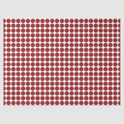 Bold Red Polka Dots on White Tissue Paper Tissuepapier (Voorkant)