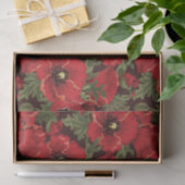 BOLD Red Poppies en Ladybug Modern Floral Pattern Tissuepapier (Geschenk)