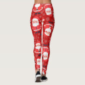 Bold Red Santa Claus Novelty Party Leggings (Achterkant)