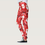 Bold Red Santa Claus Novelty Party Leggings (Links)