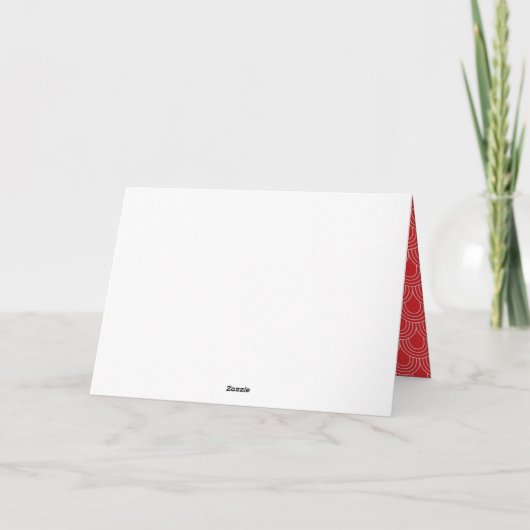 Bold Red Script Photo Afstuderen Bedankkaart (Achterkant)