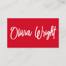 Bold Red Signature Script Typografie