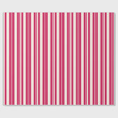 Bold Red Stripes Cream Valentine Holiday Christmas Cadeaupapier (Vlak)