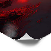 Bold Red Sunset Reflection – Schilderachtig Natuur Perfect Poster (Hoek)