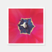 Bold Red Tulp Flower Macro Natuur Servet (Voorkant)