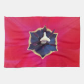 Bold Red Tulp Flower Macro Natuur Theedoek (Horizontaal)