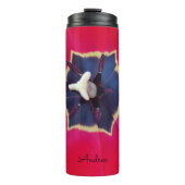 Bold Red Tulp Flower Macro Natuur Thermosbeker (Voorkant)