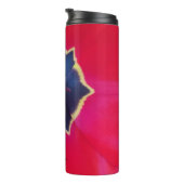 Bold Red Tulp Flower Macro Natuur Thermosbeker (Geroteerd rechts)