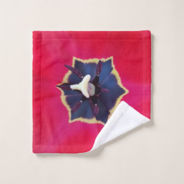 Bold Red Tulp Flower Macro Natuur Washandje