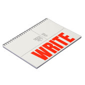 Bold Red Typographic Notebook Journal Notitieboek (Linkerzijde)
