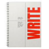 Bold Red Typographic Notebook Journal Notitieboek (Voorkant)