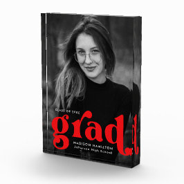 Bold Red Typography Afstuderen Fotoblokken