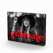 Bold Red Typography Afstuderen Fotoblokken (Rechts)