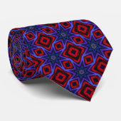 Bold Red with Blue Stars Neck Tie Stropdas (Opgerold)