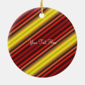 Bold Red Yellow Stripes Your Photo Ornament (Achterkant)