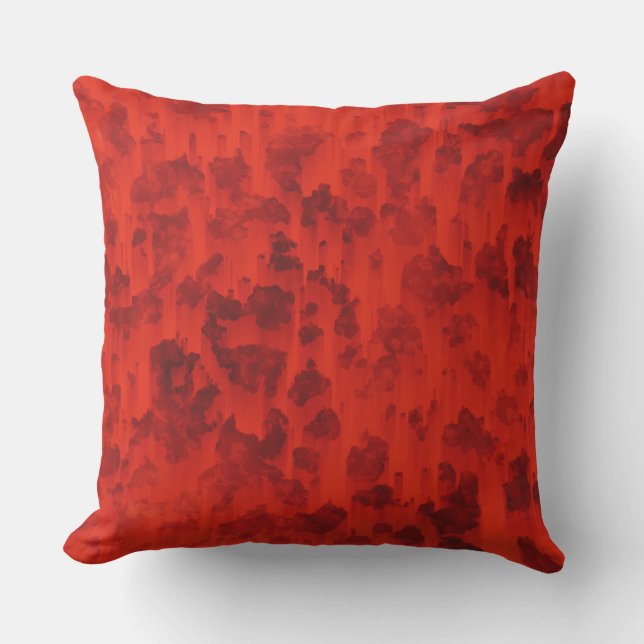 BOLD REDS and RUSTY BLOTCH organics Throw Cushion Buitenkussen (Voorkant)
