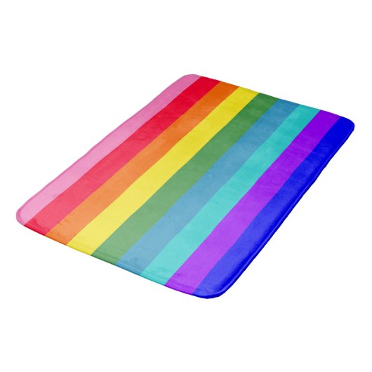 Bold regenboogstrips badmat (Gekanteld)