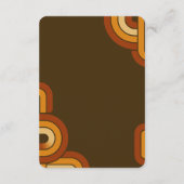 Bold Retro 1970s bruiloft Informatiekaartje (Achterkant)