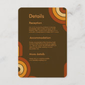 Bold Retro 1970s bruiloft Informatiekaartje (Voorkant)