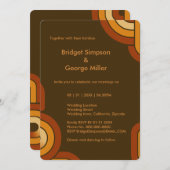 Bold Retro 1970s bruiloft Kaart (Voorkant / Achterkant)