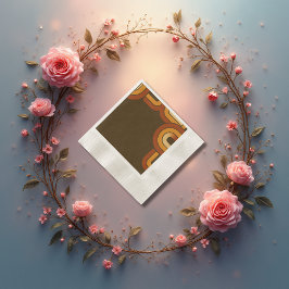 Bold Retro 1970s bruiloft Servet