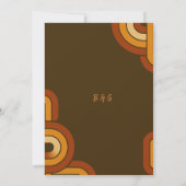 Bold Retro 1970s Trouwkluis de datumkaart (Achterkant)