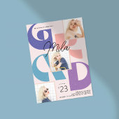 Bold Retro 3 foto Afstuderen aankondiging