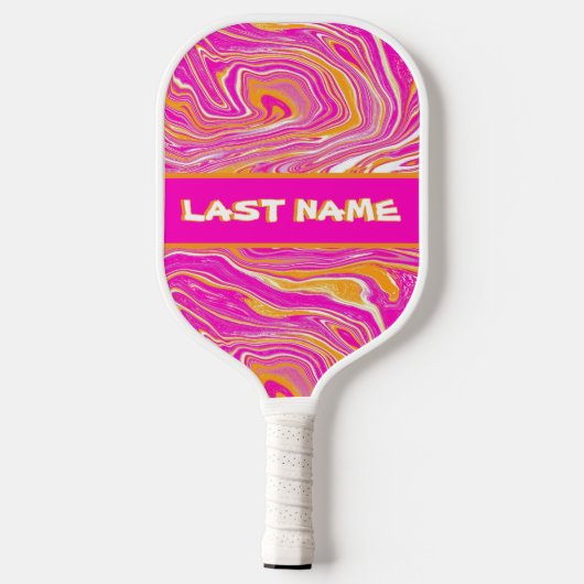 Bold Retro 70s Sun Pickleball Paddle (Achterkant)