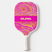 Bold Retro 70s Sun Pickleball Paddle (Voorkant)