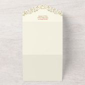 Bold Retro Aardse Tonen | Alles in één bruiloft ui All In One Uitnodiging (Buitenkant)