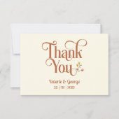 Bold Retro Aardse Tonen | Bedankt kaart (Voorkant)