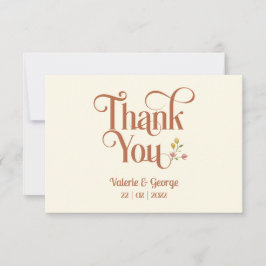 Bold Retro Aardse Tonen | Bedankt kaart