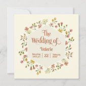 Bold Retro Aardse Tonen | bruiloft uitnodiging Kaa (Voorkant)